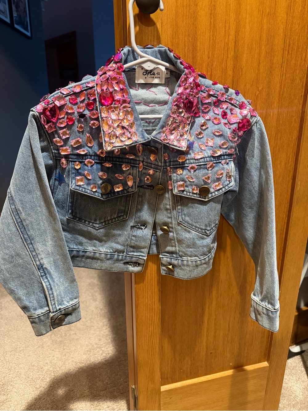 Lola + the Boys Crop Denim Jacket - Girls - Bedazzled